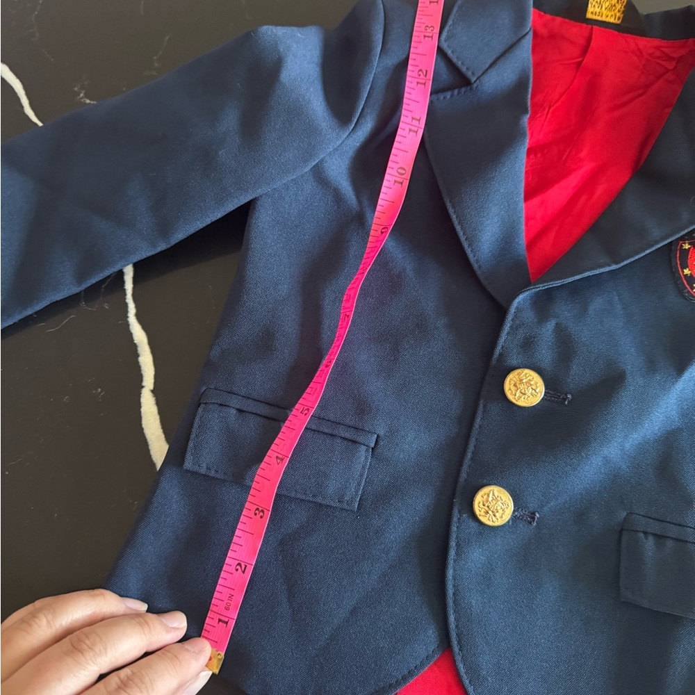 Navy Blue Kids Blazer with‎ Red Lining - Picture 8 of 8